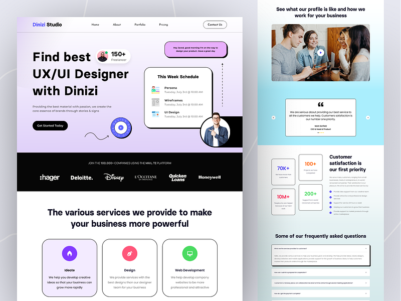 UI/UX Design Agency Landing Page