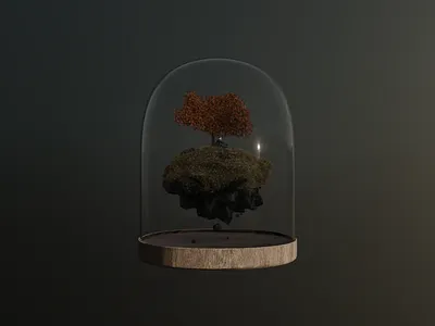 Floating Rock 3d blender design enviroment graphic design