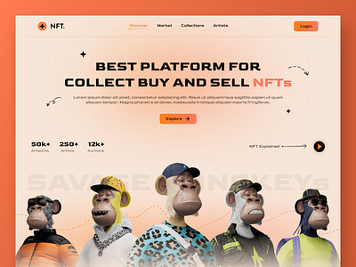 NFT Marketplace Landing Page. inspiration nft nft biding website nft landing page nft marketpalce nft marketplace landing page nft marketplace website ui ux nft selling landing page nft selling website nft ui ux nft website nft website ui ux pro ui ux trending trendy website design ui ux web ui ux website ui ux design