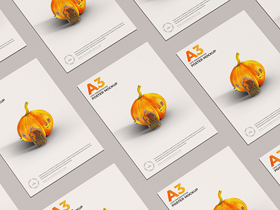 Grid Presentation Poster Mockup Free poster mockup free