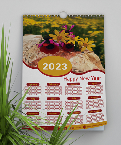 Calender Design 2023 celender day planner design graphic design happy january month new celender new year vector wall