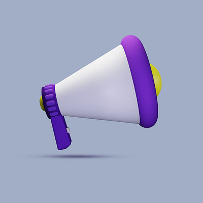 Megaphone 3D Illustration 3d 3d icon animation branding graphic design icon illustration logo megaphone megaphone 3d illustration motion graphics speaker vector