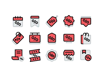 Free Sale Icon Set black friday cyber monday discount flash sale free icons icons iconset percent price sale shopping store tag