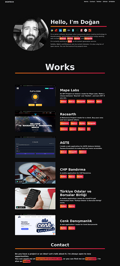 I Just Updated My Portfolio app branding design logo nextjs portfolio react tailwindcss ui web website