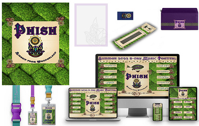 Brand Identity Project (Phish) New Album & Concert release Media brand identity branding colorful design graphic design logo merch typography ui ux vector whimsical
