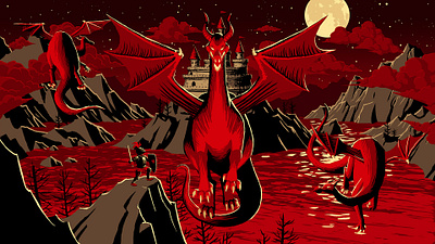 "Dragon's Wrath" Hot Sauce branding design illustration