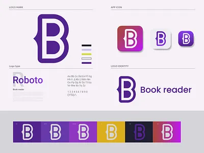 Book reader logo design adobe illustrator brand identity branding design graphic design graphicdesign logo logo design logodesign ui vissualdesign
