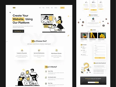 Creative Agency Landing page agency business business agency corporate creative customize digital agency digital studio drag drop illustration landing page design minimal product designer saas trend ui design web design web development website builder website design