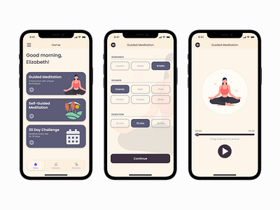 Meditation mobile app app design design meditation app mobile mobile design ui ui design ux ux design