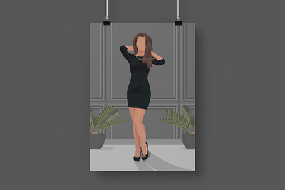 Female Portrait Illustration artwork clothing design digital illustration fashion female flat girl illustration illustration digital minimal model portrait vector woman