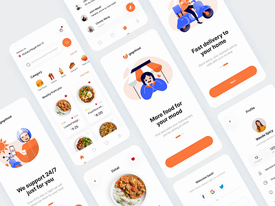 Gogofood - Food Delivery Mobile App animation app application breakfast clean delivery eating ecommerce figma food delivery ios iphone lunch mobile mobile app design mobile ui principle prototype ui user interface