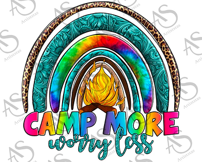 Camp More Worry Less Rainbow Png 3d animation app branding design graphic design illustration logo ui vector