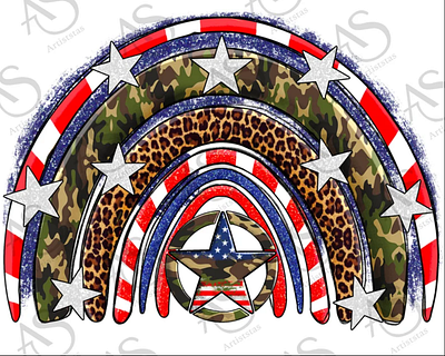 Western USA Flag Rainbow Png Sublimation Design 3d animation app branding design graphic design illustration logo ui vector