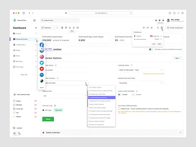 Social Post Account Dashboard admin panel branding collaboration facebook facebook social post indianapolis innovatemap instagram marketing publish social dashboard social media social media app social media dasboard concept social media dashboard social networking social post template twitter userinterface