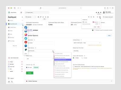 Social Post Account Dashboard admin panel branding collaboration facebook facebook social post indianapolis innovatemap instagram marketing publish social dashboard social media social media app social media dasboard concept social media dashboard social networking social post template twitter userinterface