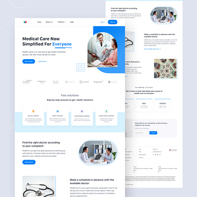 Medical care Landing page baby brand care co ordination design ehr facesheet illustration logo patient app patient engagement