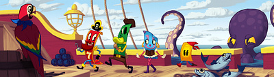 Colorado Lottery "Pirates" character design design illustration motion graphics