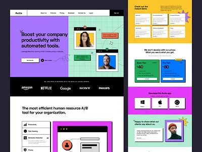 Landing Page - Avota 3d animation app branding colorful design galaxy graphic design halolab illustration landing page logo motion graphics nuebrutalism redesign ui ux vector web website