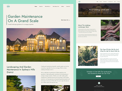 Garden Maintenance Landscaping Website clean crypto garden gardenmaintenance land landscaper landscapes minimal mobile app design sydney template uiux