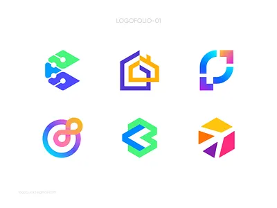 Modern Minimalist Logo Collection - Logofolio-01 brand identity branding creative logo design flat logo graphic design icon logo logo collection logofolio logos logotype minimal minimalist logo modern logo monogram typography unique logo unused logo vector