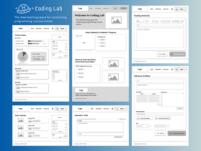 Coding Lab Wireframes ui web app wireframe