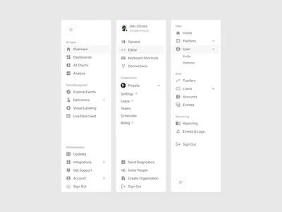 Sidebar Navigation design system figma menu navigation side side menu sidebar sidemenu ui ui kit uikit ux