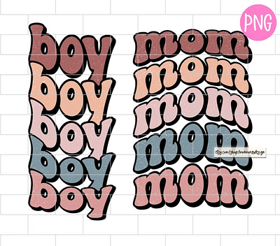 Boy Mom PNG, Boy Mama, Wavy Sublimation Design app branding design graphic design illustration