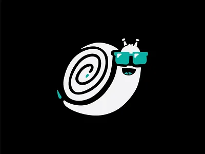 Cool Snail Logo apparel logo branding cool fashion graphics mascot logo procreate royalty snail sunglasses vector art vector logo
