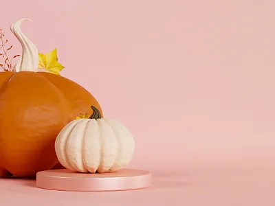 Pumpkin Time 3d 3d art autumn background blender3d concept decorative fall illustration leaf nature october pumpkin season thanksgiving vegetable