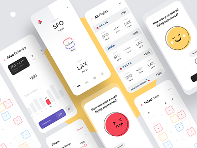 Flights App airlines airplane airport analytics animation app design booking customer journey customers ecommerce flights mobile app saas seat startup tickets travel ui ux webdesign
