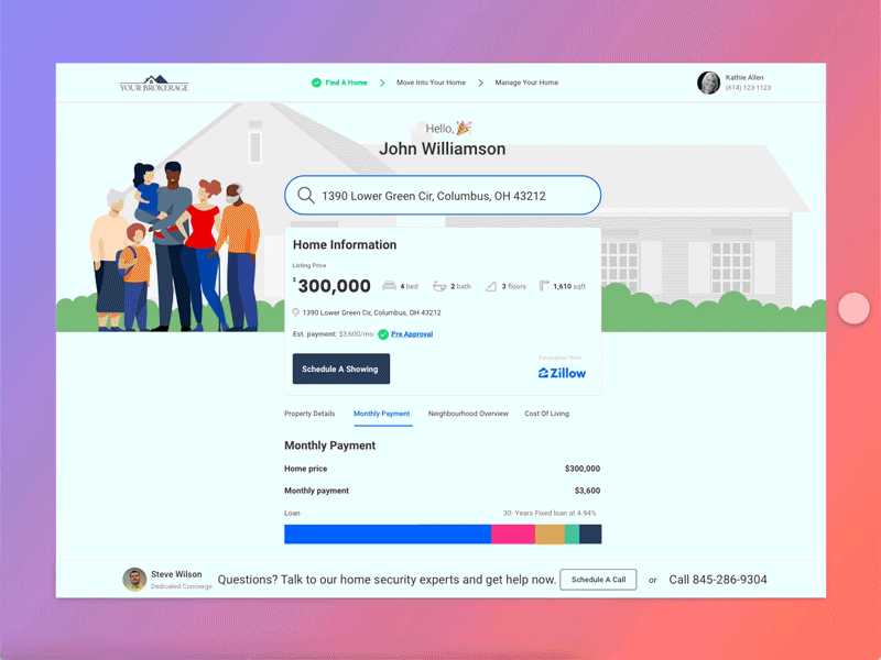 Search for a New Home animation branding graphic design home home value mortgage property ui