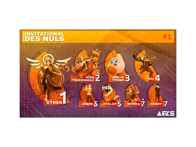 Top 8 invitationnal des nuls ELS colmar design esport graphic design jeu video smash ssbu top 8
