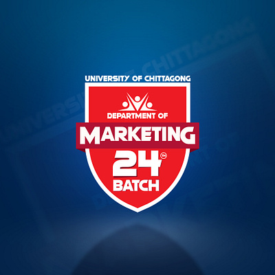 24th Batch Logo #CUMarketing batch logo cumarketing logo university of chittagong vector illustration