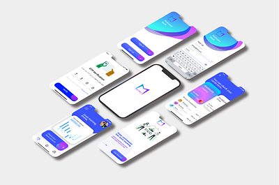 Finance Mobile App app design graphic design typography ui ux