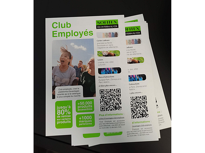 Flyers Club Employés Sofitex branding design graphic design print