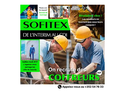 Design offre d'emploi Sofitex branding design graphic design recrutement