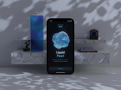 Liquid Pearl - AI assistant 3d aftereffects ai animation app black blender deform design glass interior iphone marble morphing motion motion graphics sphere ui voice assistant white