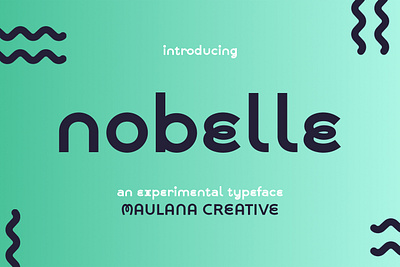 Nobelle Experimental Decorative Display Font 3d animation branding design font fonts graphic design illustration logo motion graphics nostalgic ui