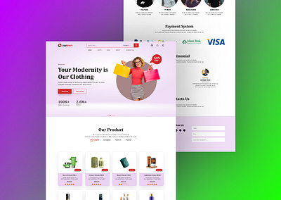 Fashion landing page app branding design graphic design logo ui ux