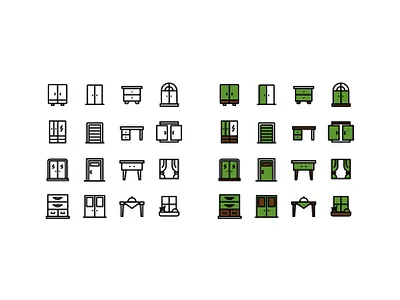 Citra Kayon Icon Set apps furniture graphic design icon logo outline symbol ui website