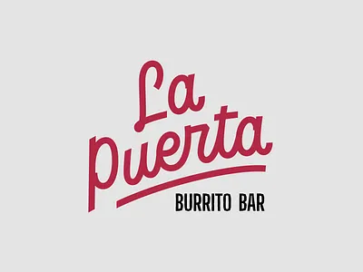 La Puerta branding burrito custom design lettering logotype mexican monoline script taco typography