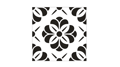 Stencil Tile Design branding design graphic design illustratio illustration logo model vector