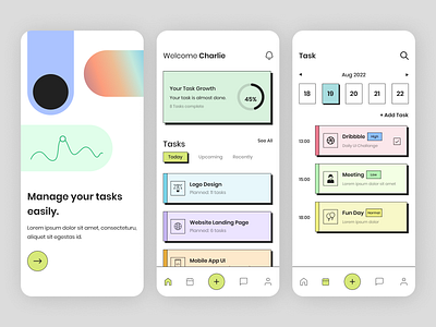 Task‍💻 Management Mobile📱 App Design UI app design growth manage task manage work management mobile mobile app mobile app design mobile design project manager task task app task management task manager to do app ui uiux ux work management