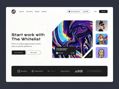 NFT WhiteList art binance bitcoin crypto eth home page landing page marketplace network nft whitelist