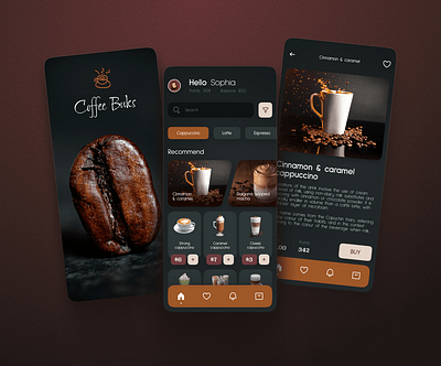 Coffee Buks app application coffee concept design mobile ui ux