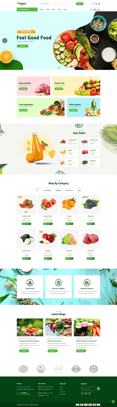 Online Food Store Website Design elementor elementor pro food responsive design store ui ux web design website website design wordpress wordpress developer