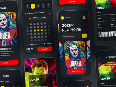Online Movie Ticket Booking App app film interface mobile movie online movie booking ticket ux