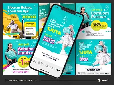 LomLom Social Media Post and Story brand branding creator design digital feed graphic graphic design identity illustration inspiration instagram logo portfolio post poster social media story ui visual