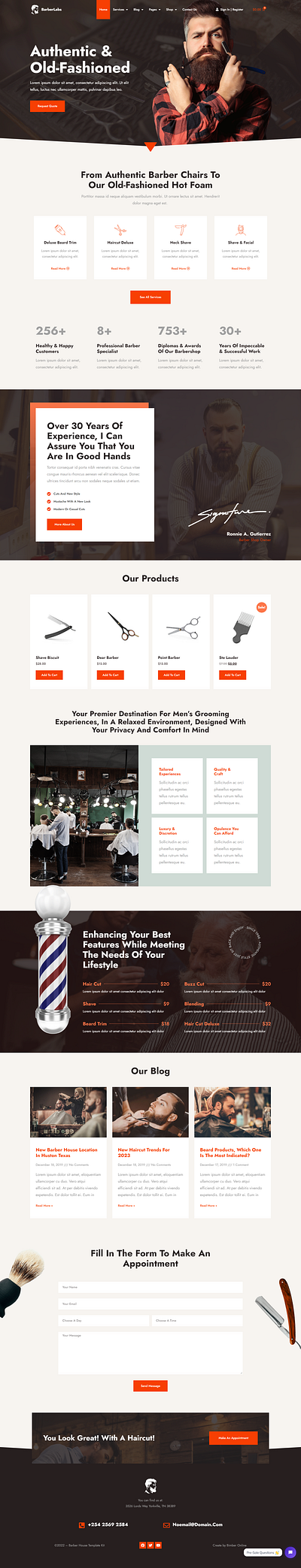 Barber Shop E-Commerce Website ecommerce elementor elementor pro responsive design store web design website website design woocommerce wordpress wordpress developer