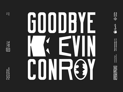 Goodbye Kevin Conroy Batman minimal negative space type poster batman bold brand design branding calligraphy comics dc design fan poster font graphic design kevin conroy lettering minimal negative space tribute type type design typographic typography